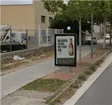 Mupi en la avenida de Europa, eje de acceso a Igualada desde la N-II
